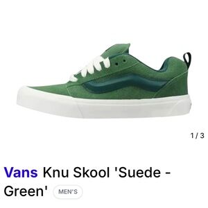 Vans Low-Top Suede Sneakers in Green and White